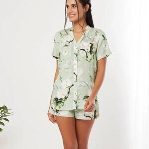 Tropical Sage Pajama Set (Size: S)
